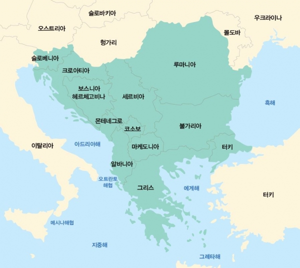 발칸반도 지도.지평인문사회연구소