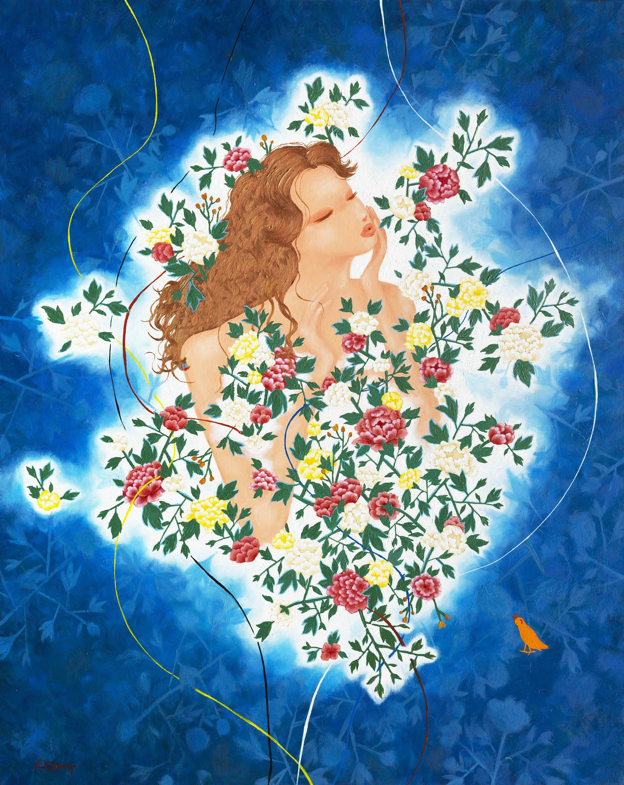 Flora-16, 162×130.3 oil on canvas, 2022