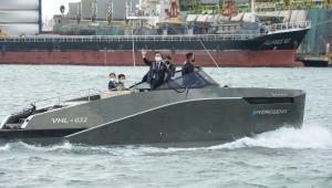 [포토] 수소선박 ‘빈센’, 울산 장생포서 첫 출항 성공