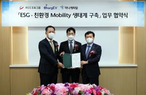 하나캐피탈, KCC오토그룹·차지비와 친환경차 판매·충전 인프라 구축 제휴