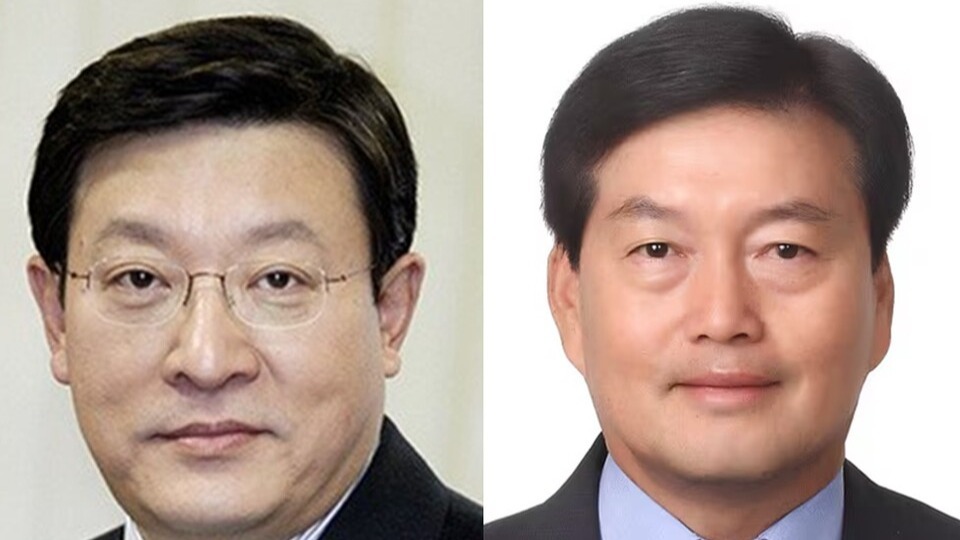 허태수 회장의 최측근 홍순기(오른쪽) ㈜ 대표이사 사장이 27일 ‘2025 정기 임원 인사’를 통해 부회장에 올랐다.<GS>