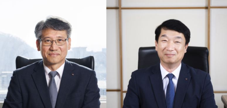 (왼쪽부터) 최삼영 동국제강 사장, 박상훈 동국씨엠 사장.<동국제강그룹>