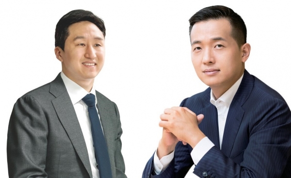 정기선 HD현대 수석부회장(왼쪽), 김동관 한화그룹 부회장.<각사>