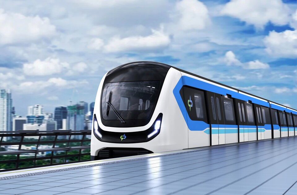 현대로템이 납품할 타이중 블루라인 무인 전동차 조감도.<현대로템>