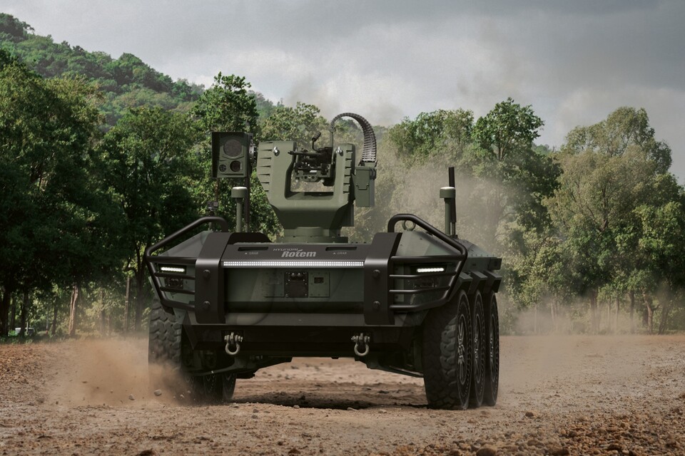 현대로템 다목적 무인차량 HR-셰르파.<현대로템>