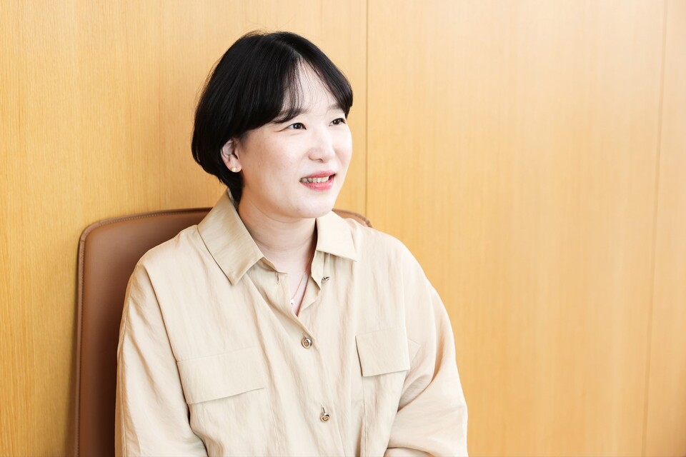 이수진 KB자산운용 ETF마케팅실장이 지난 6월 17일 ETF 시장 전망에 대해 말하고 있다.<강현욱>