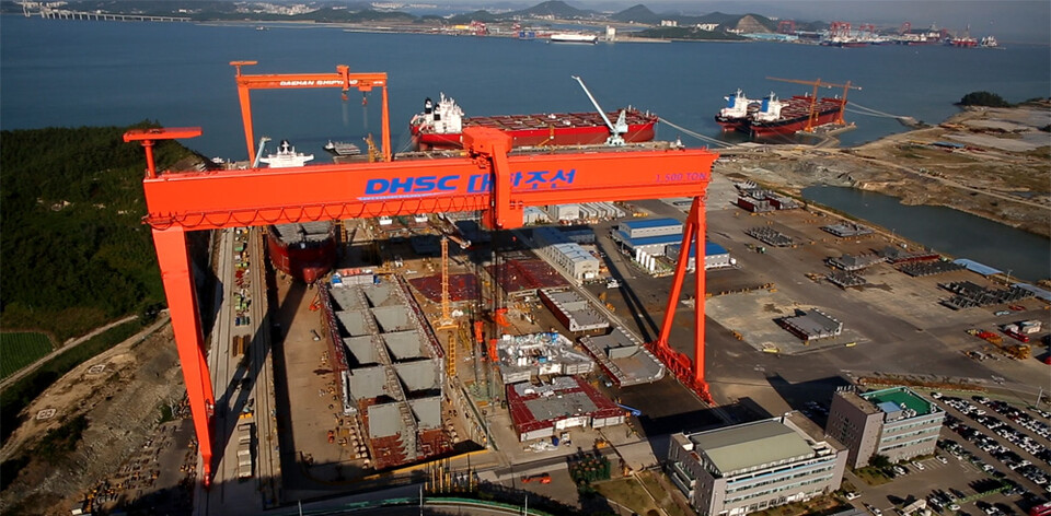 대한조선 해남조선소 전경.<대한조선>