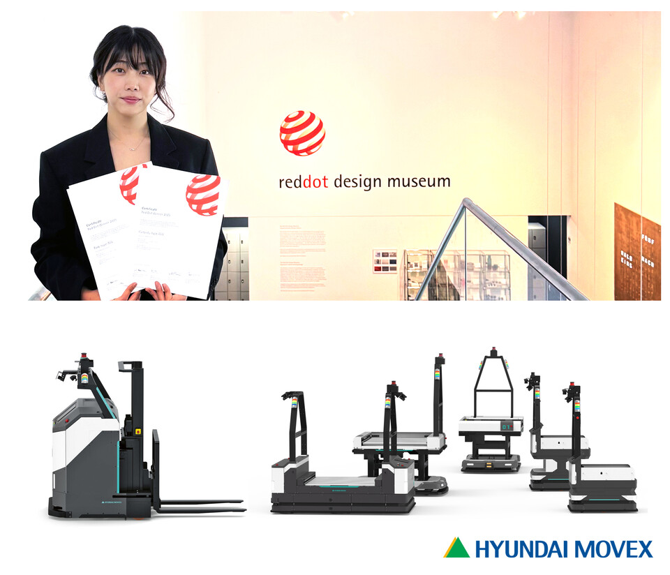 현대무벡스는 독일 ‘레드닷 디자인 어워드 2025‘ 산업 디자인 & 로보틱스 부문 본상을 수상했다.<현대무벡스>