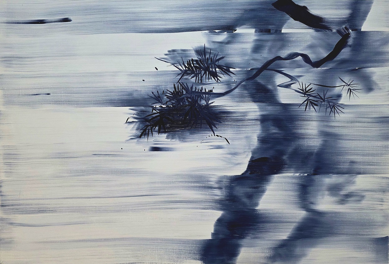 추사 오마주(Chusa hommage)-천년의 은일, 130×80㎝ oil on canvas, 2011.