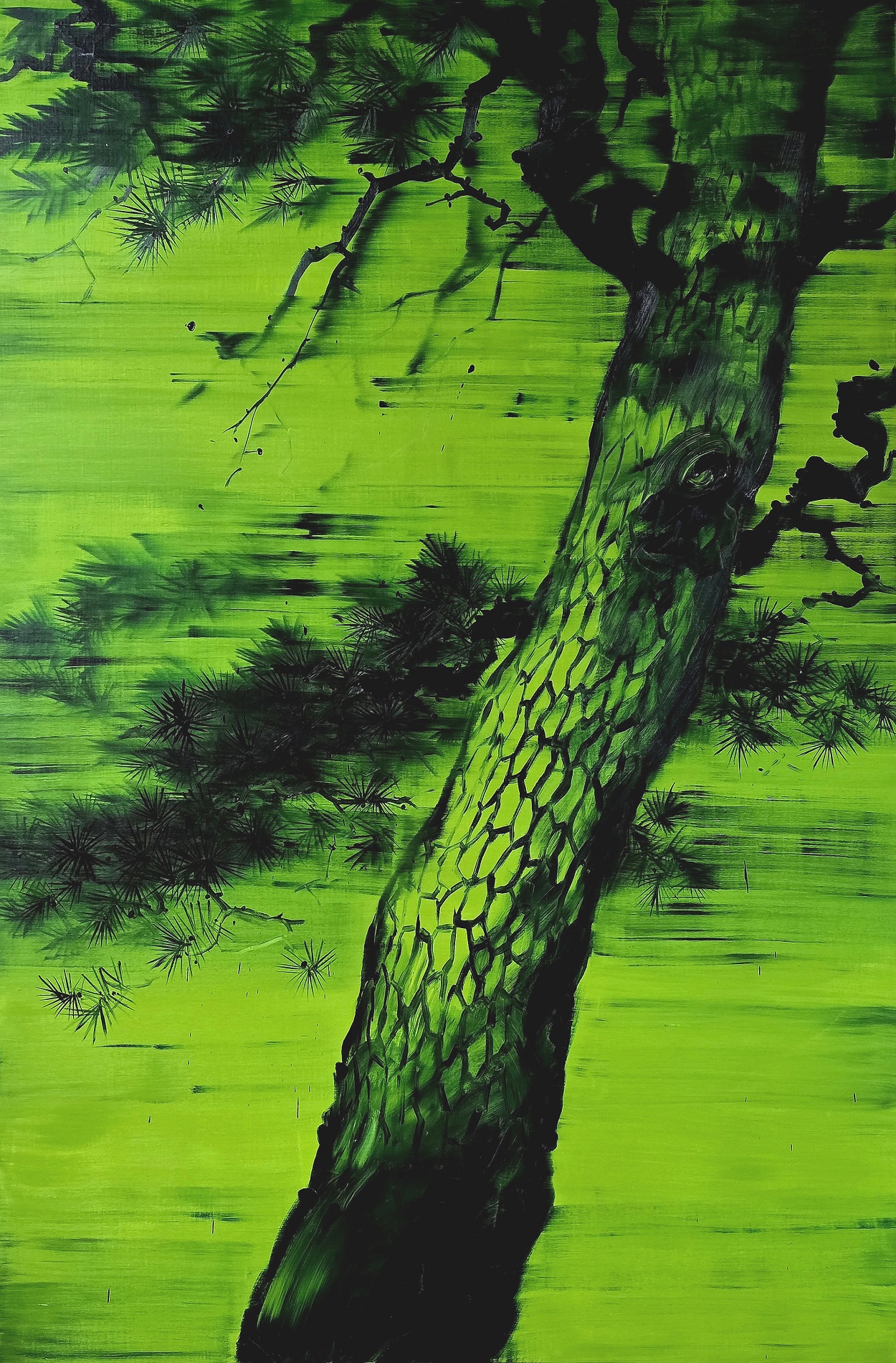 추사 오마주-천년의 은일, 193.9×130.3㎝ oil on canvas, 2018.