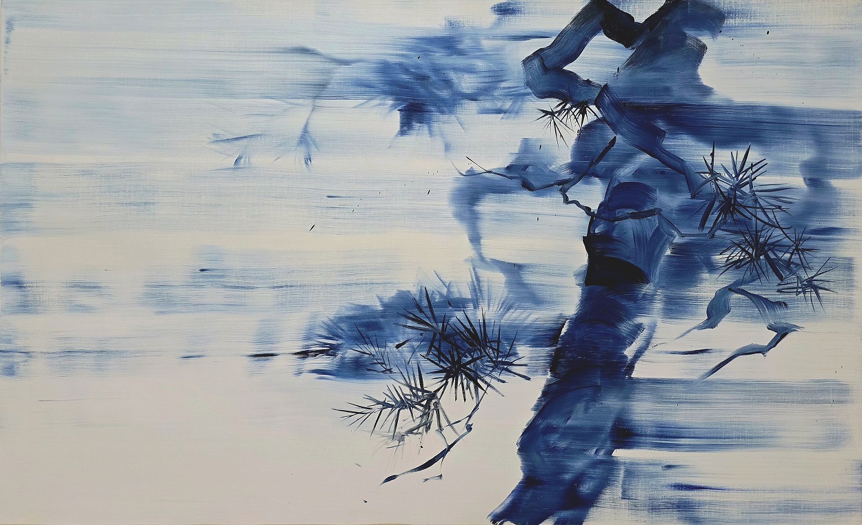 추사 오마주(Chusa hommage)-천년의 은일, 130×80㎝ oil on canvas, 2011.
